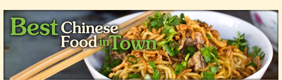 Best Chinese Food in Town | Dish of food and chopsticks